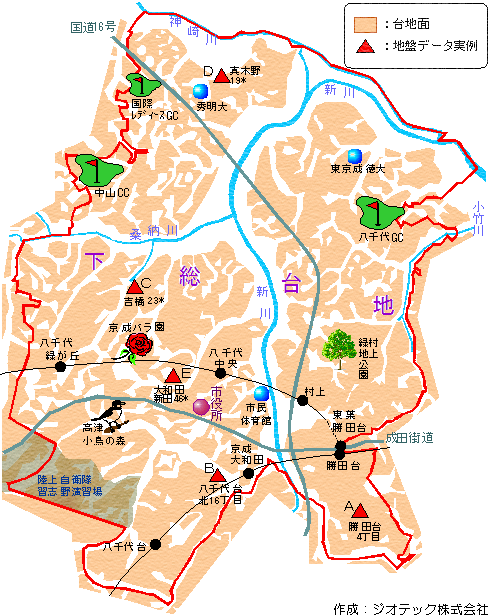 八千代市の地盤概要