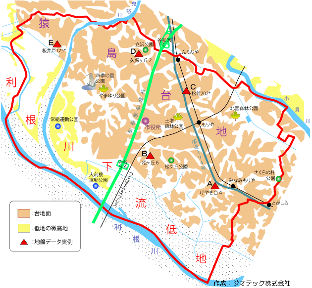 守谷市の地盤概要