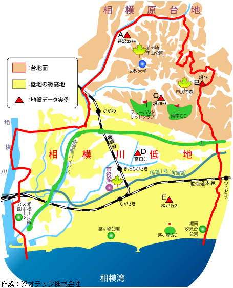 茅ヶ崎市の地盤概要