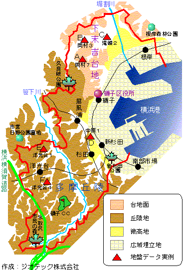 横浜市磯子区の地盤概要