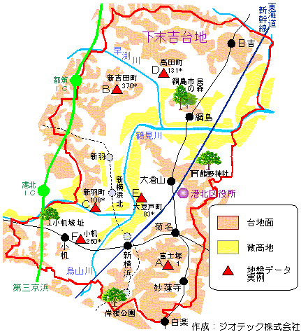 横浜市港北区の地盤概要