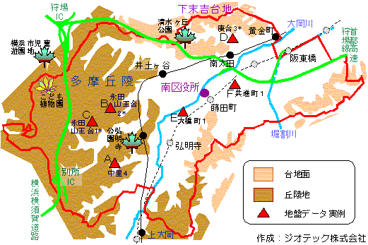 横浜市南区の地盤概要