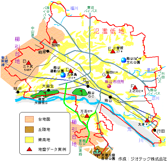 熊谷市の地盤概要