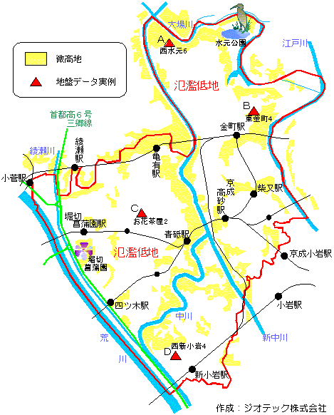 葛飾区の地盤概要