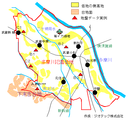 川崎市中原区の地盤概要