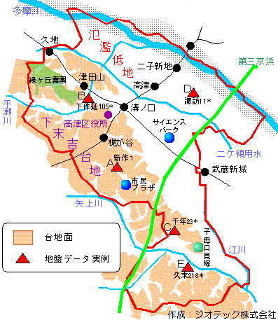 川崎市高津区の地盤概要