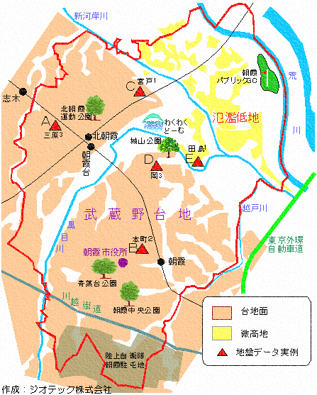 朝霞市の地盤概要