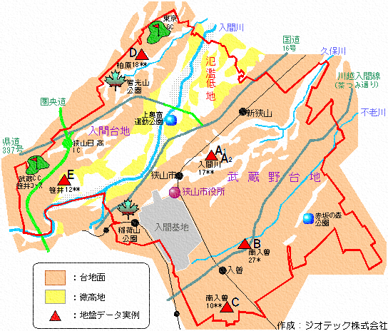 狭山市の地盤概要