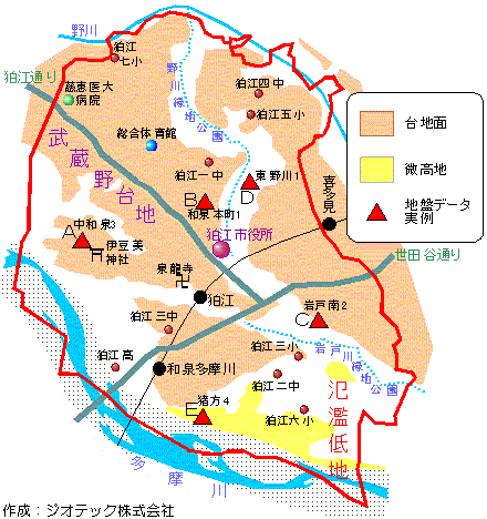 狛江市の地盤概要