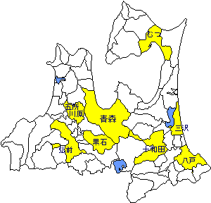 青森県の地図