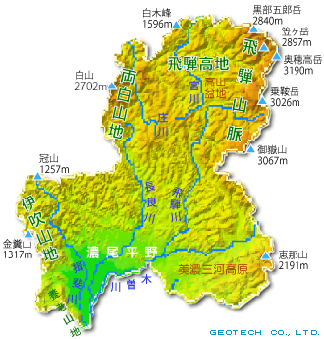 岐阜県の地形 地盤 ジオテック株式会社