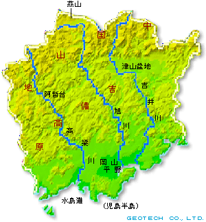 岡山県の地形 地盤 ジオテック株式会社