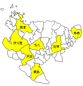 佐賀県の地図