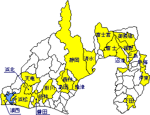 静岡県の地図